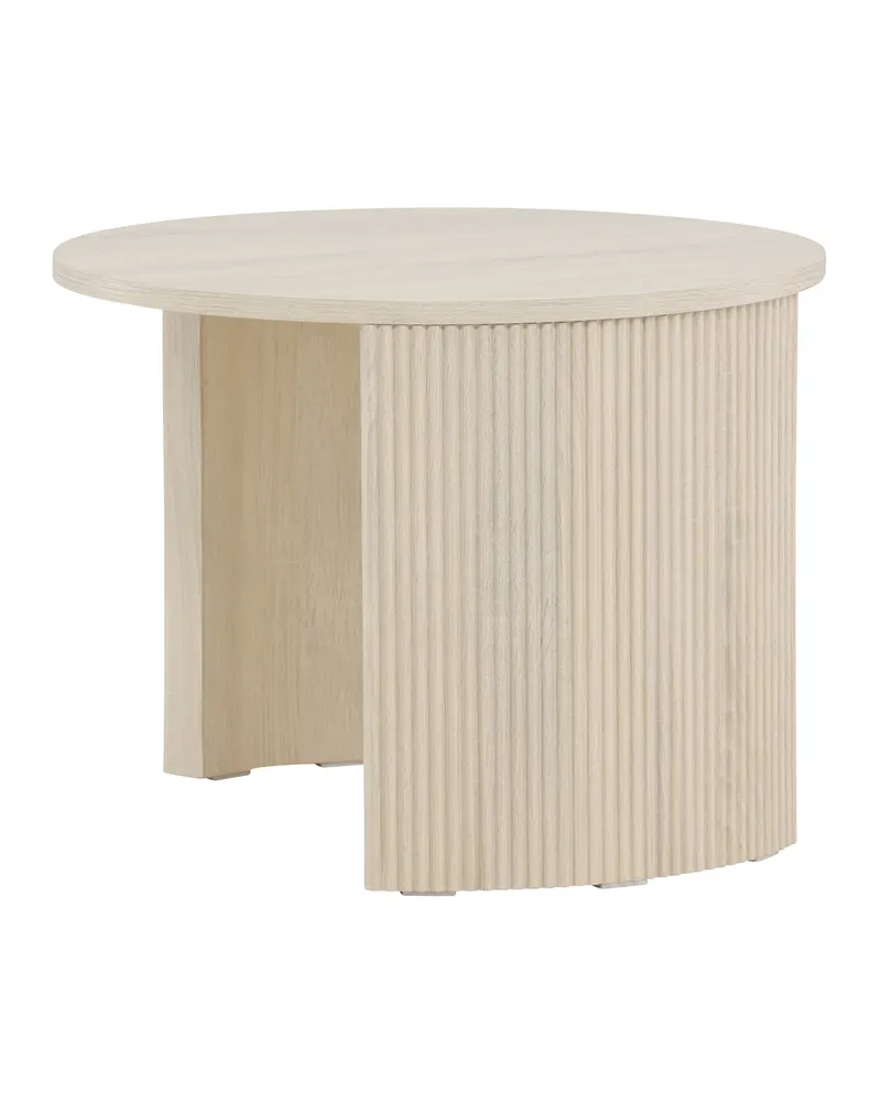 Bristol runder Couchtisch Ø 60 cm mit gerillten Bogenwangen in Whitewash, Ansicht 8
