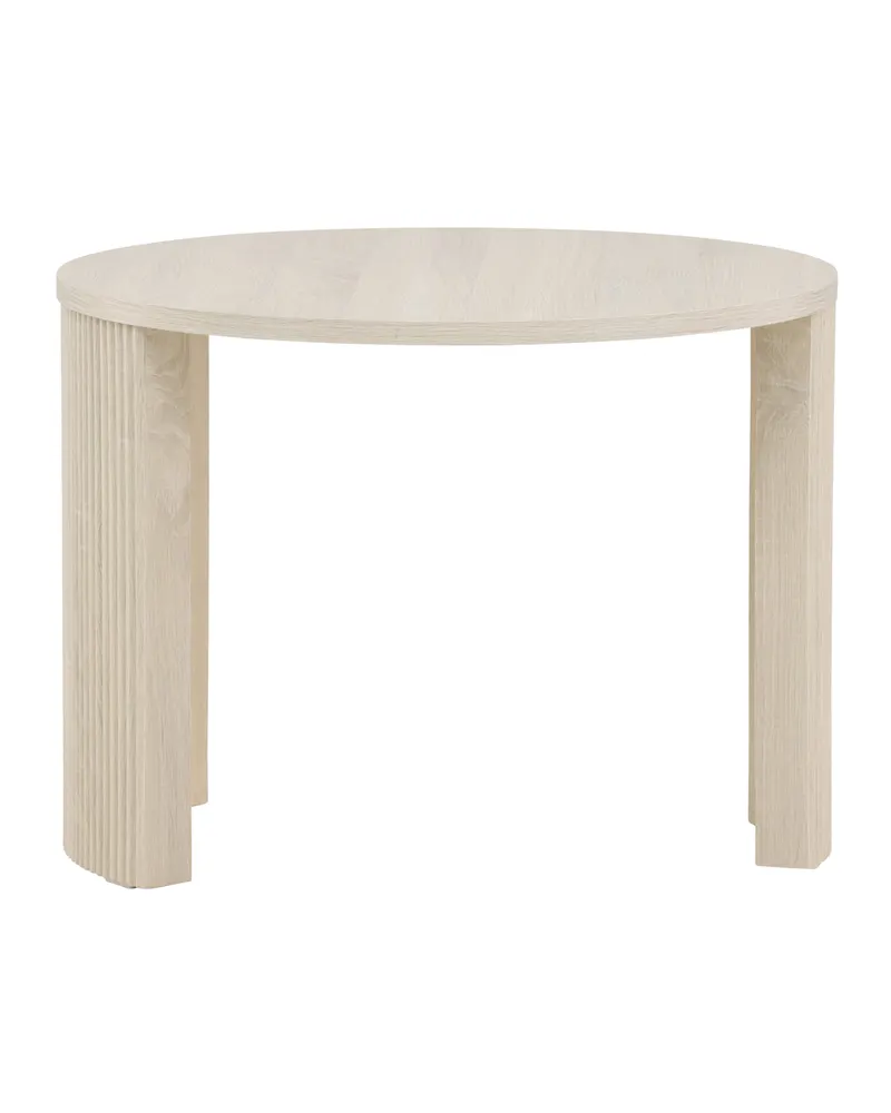 Bristol runder Couchtisch Ø 60 cm mit gerillten Bogenwangen in Whitewash, Ansicht 10