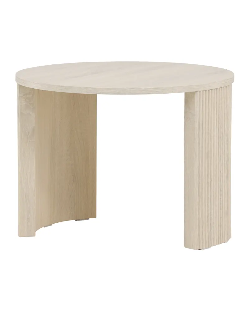 Bristol runder Couchtisch Ø 60 cm mit gerillten Bogenwangen in Whitewash, Ansicht 11