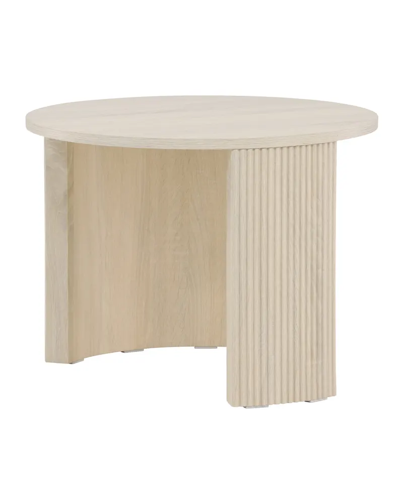 Bristol runder Couchtisch Ø 60 cm mit gerillten Bogenwangen in Whitewash, Ansicht 12