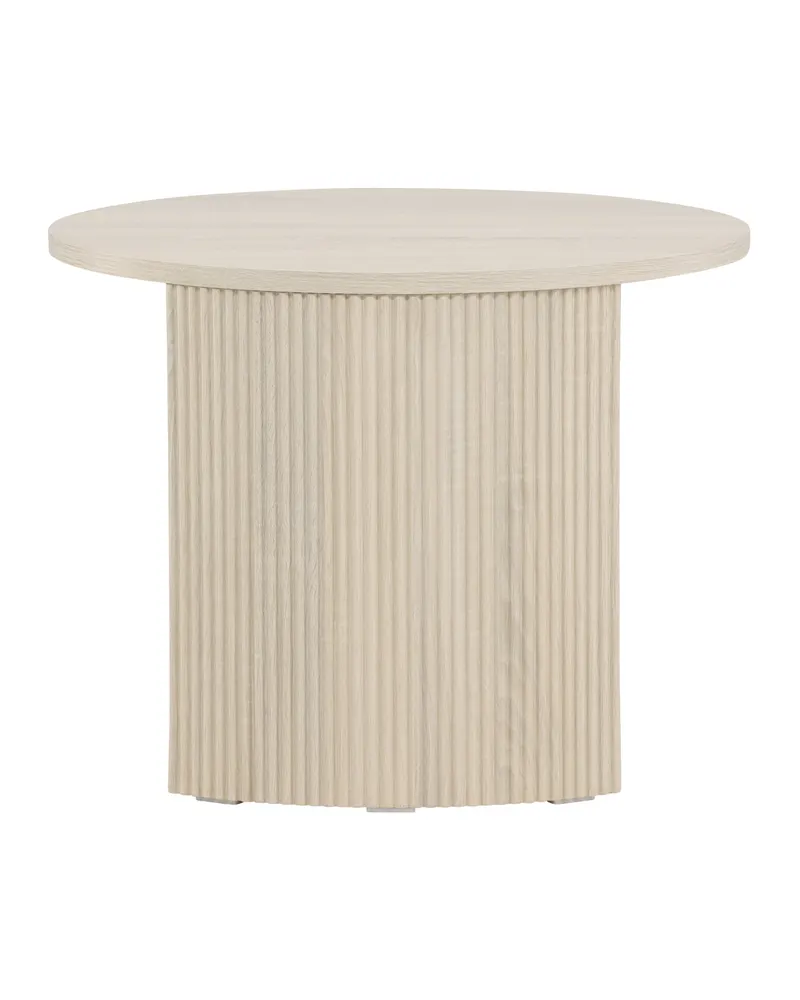 Bristol runder Couchtisch Ø 60 cm mit gerillten Bogenwangen in Whitewash, Ansicht 6