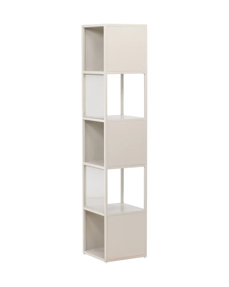 Buenos Aires schmales Bücherregal mit fünf Fächern in Beige, Ansicht 10