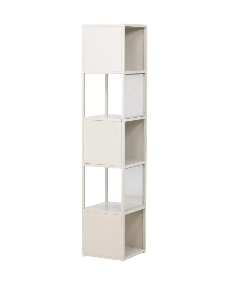 Buenos Aires schmales Bücherregal mit fünf Fächern in Beige, Ansicht 4