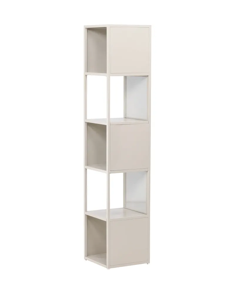 Buenos Aires schmales Bücherregal mit fünf Fächern in Beige, Ansicht 5