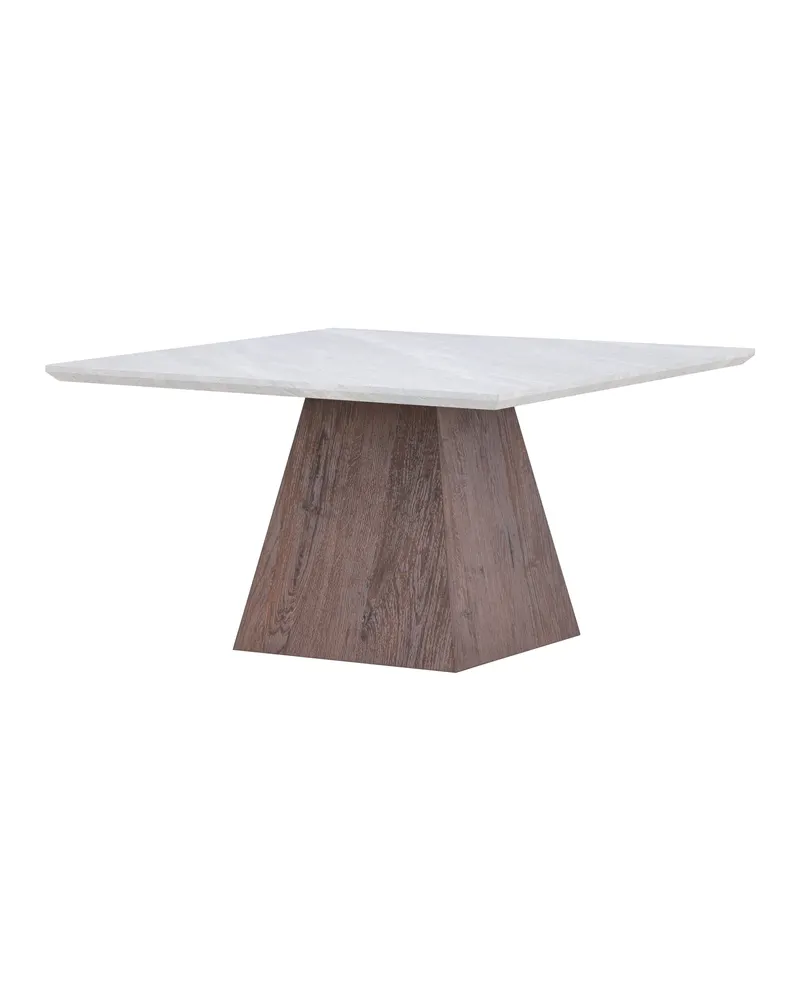 Cael quadratischer Couchtisch 80 × 80 cm in Marmoroptik, Ansicht 2
