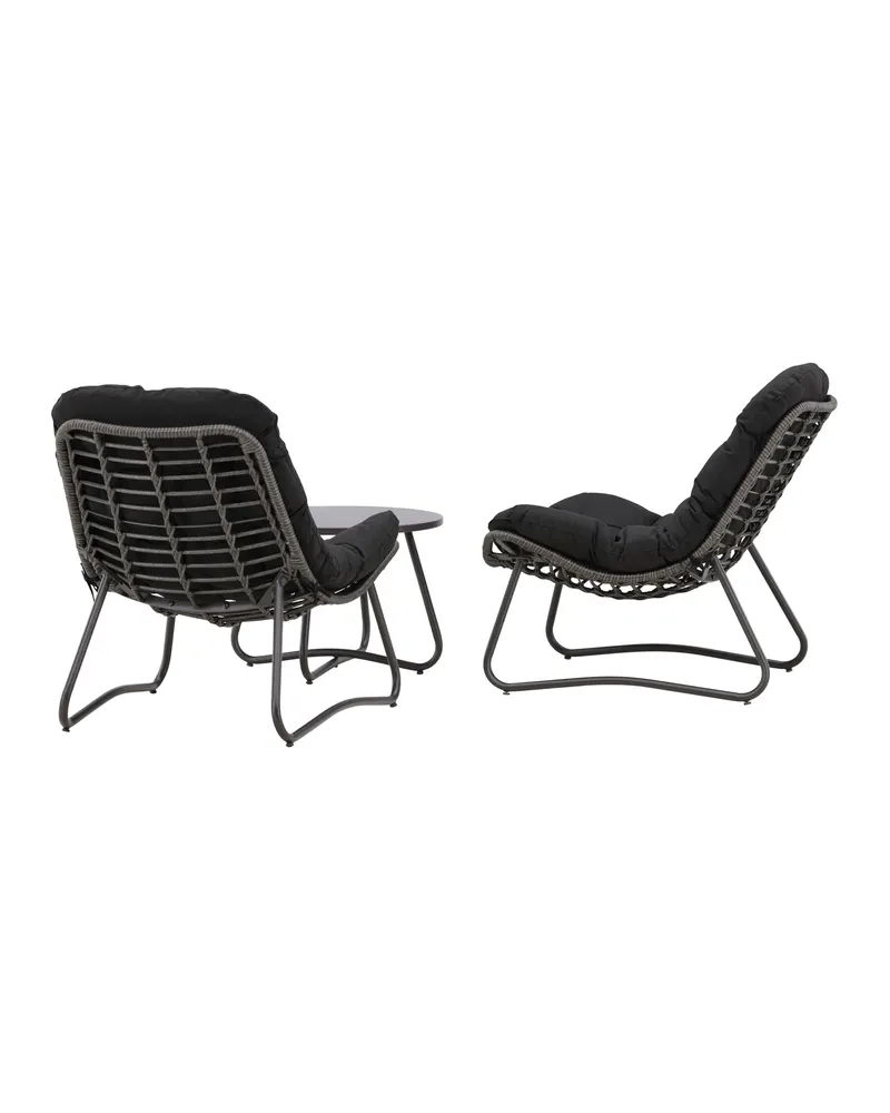 Cala Gartenlounge mit zwei Loungesesseln und rundem Tisch, Ansicht 9