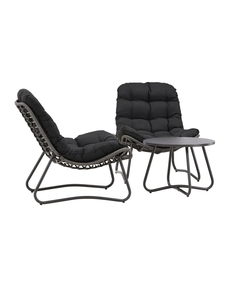 Cala Gartenlounge mit zwei Loungesesseln und rundem Tisch, Ansicht 12