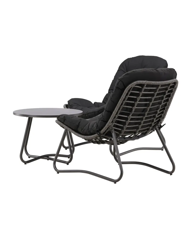 Cala Gartenlounge mit zwei Loungesesseln und rundem Tisch, Ansicht 7
