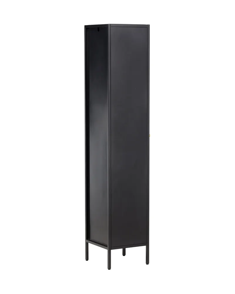 Cali schmales Highboard mit gewellter Glastür in Schwarz, Ansicht 11