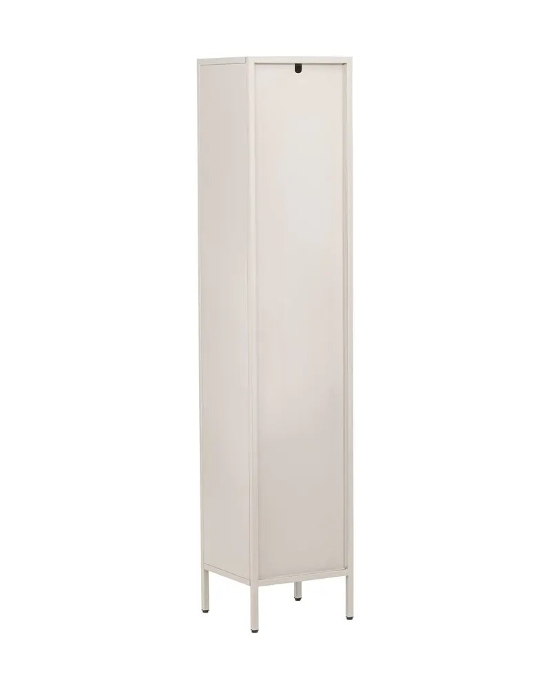 Cali schmales Highboard mit gewellter Glastür in Beige, Ansicht 8