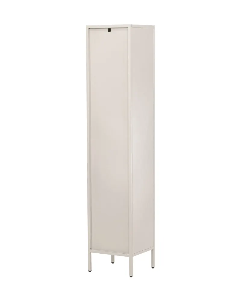 Cali schmales Highboard mit gewellter Glastür in Beige, Ansicht 10