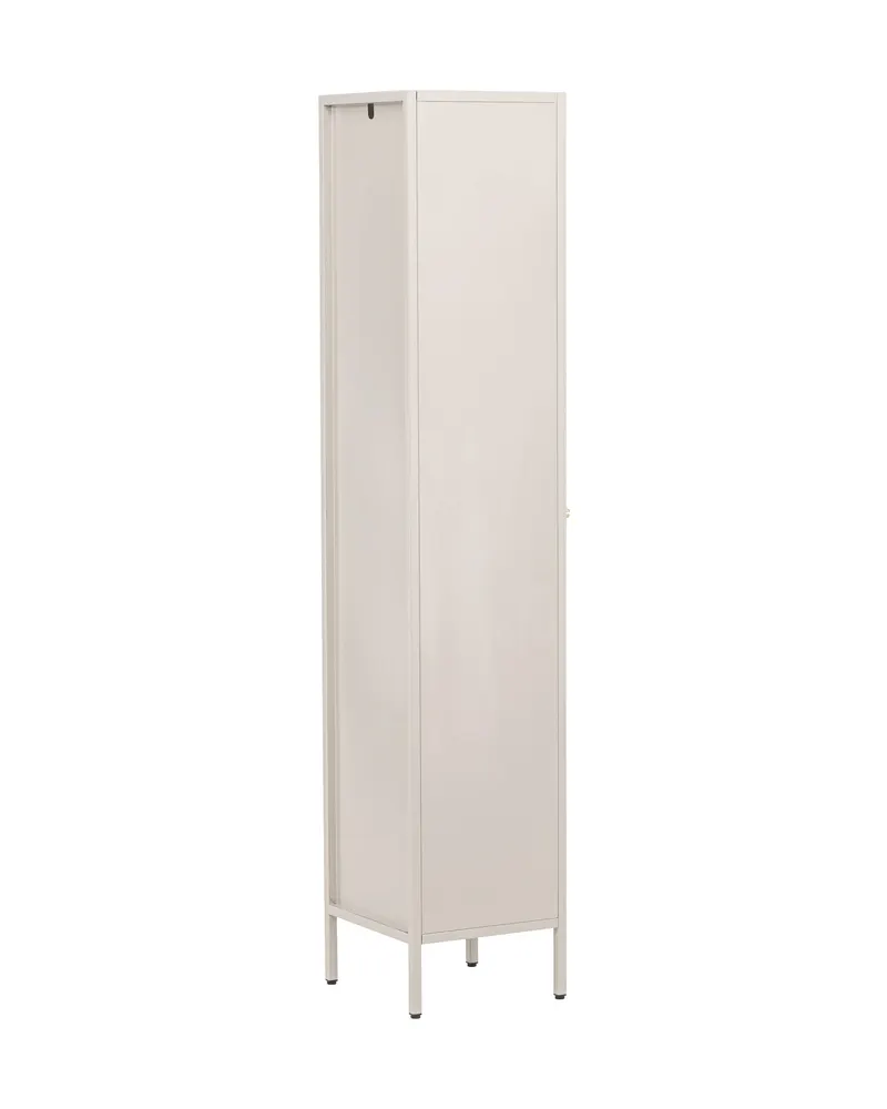 Cali schmales Highboard mit gewellter Glastür in Beige, Ansicht 11