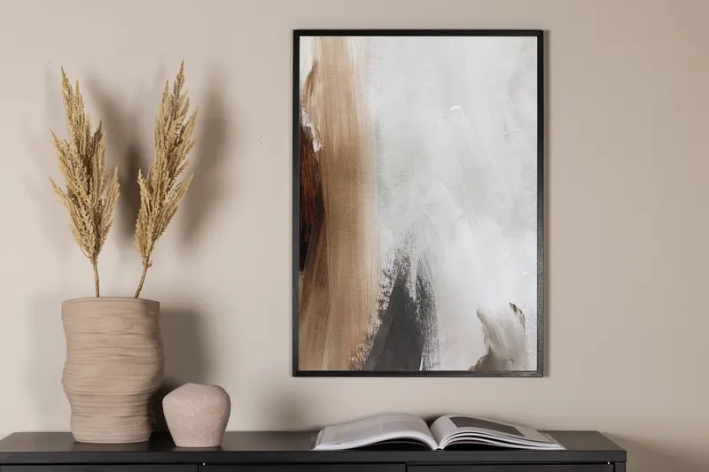 Calico Poster, abstrakter Kunstdruck in 30 × 21 cm, im Wohnraum, Ansicht 2