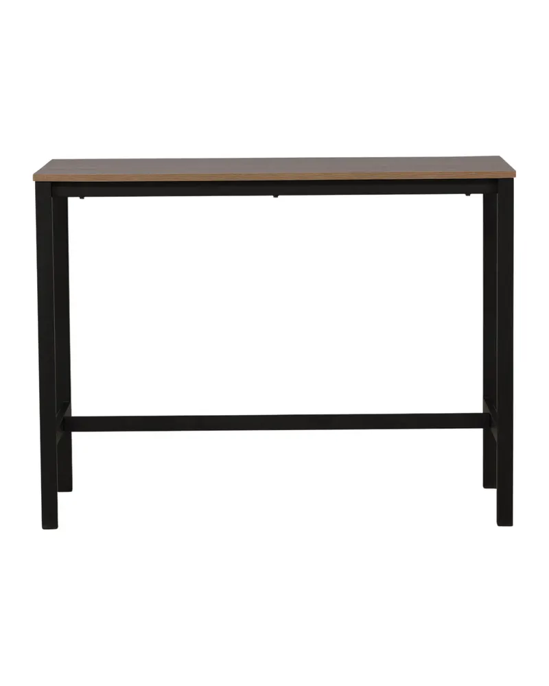 Camden Bartisch 120 × 60 cm, 90 cm hoch, Walnuss und Schwarz
