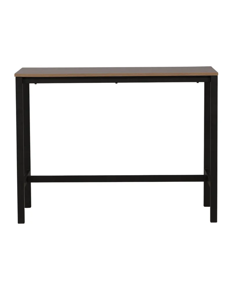 Camden rechteckiger Bartisch mit Walnuss-Platte und schwarzem Stahlgestell, Ansicht 7