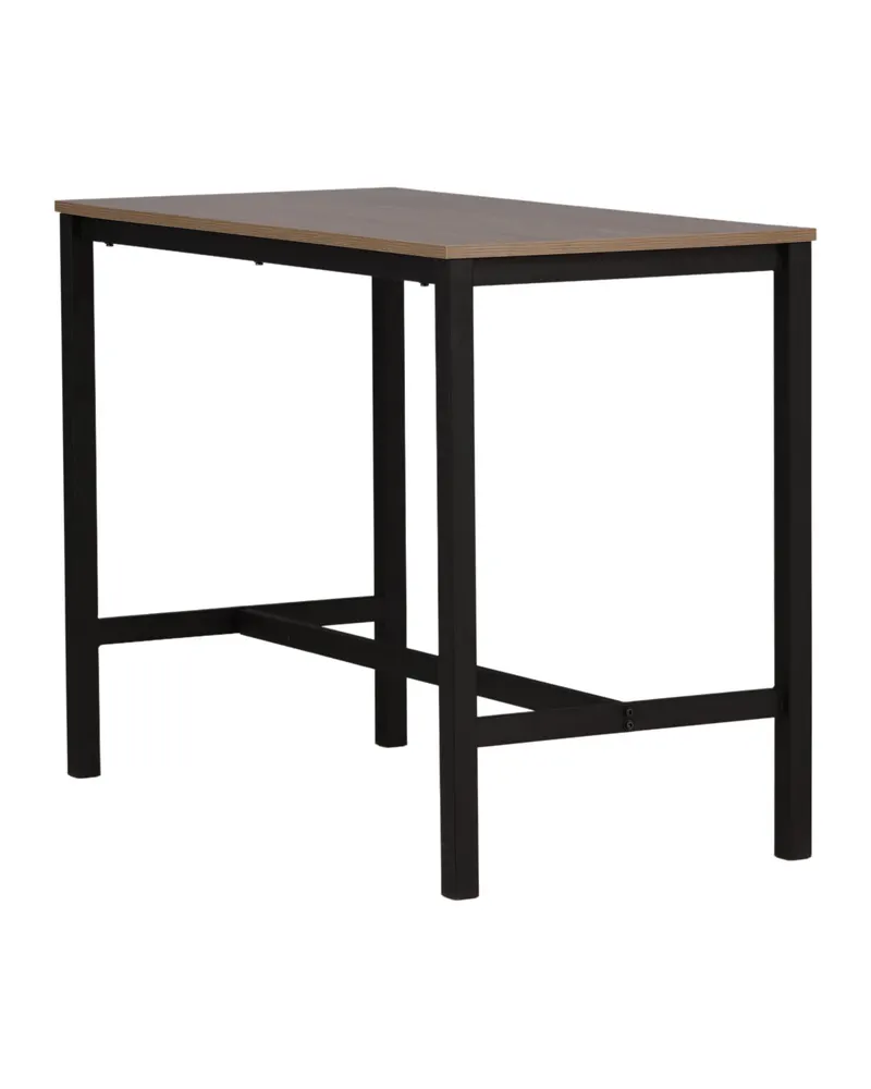 Camden rechteckiger Bartisch mit Walnuss-Platte und schwarzem Stahlgestell, Ansicht 9