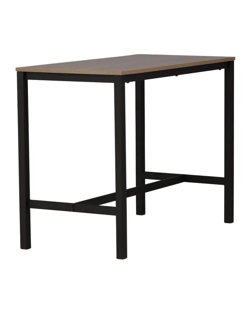 Camden rechteckiger Bartisch mit Walnuss-Platte und schwarzem Stahlgestell, Ansicht 11