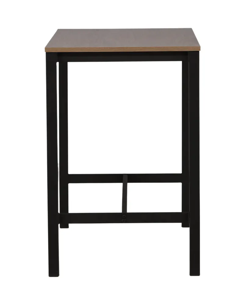 Camden rechteckiger Bartisch mit Walnuss-Platte und schwarzem Stahlgestell, Ansicht 4