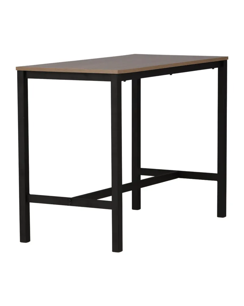 Camden rechteckiger Bartisch mit Walnuss-Platte und schwarzem Stahlgestell, Ansicht 5