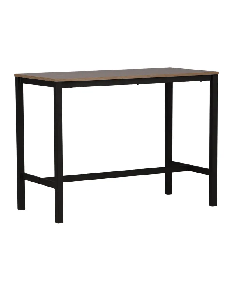 Camden rechteckiger Bartisch mit Walnuss-Platte und schwarzem Stahlgestell, Ansicht 6