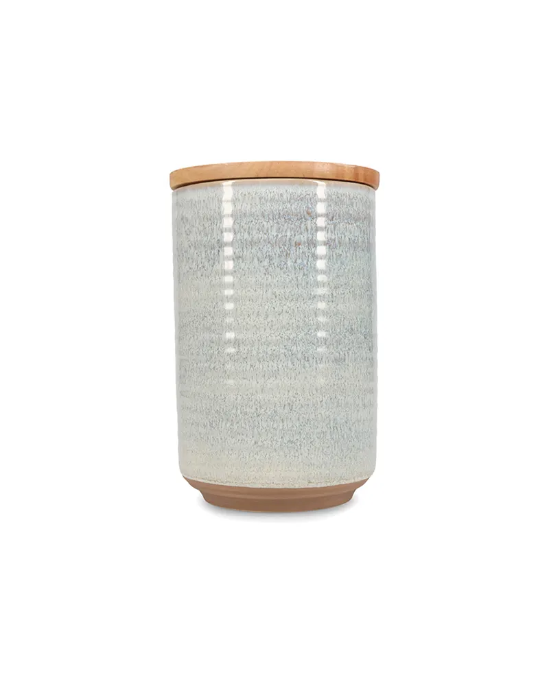 Cameo Vorratsdose aus Steinzeug mit reaktiver Glasur, Beige