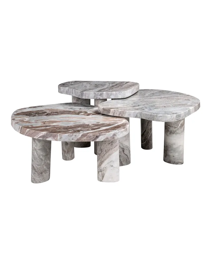 Camino Couchtisch Blush beige 3er-Set von Richmond Interiors