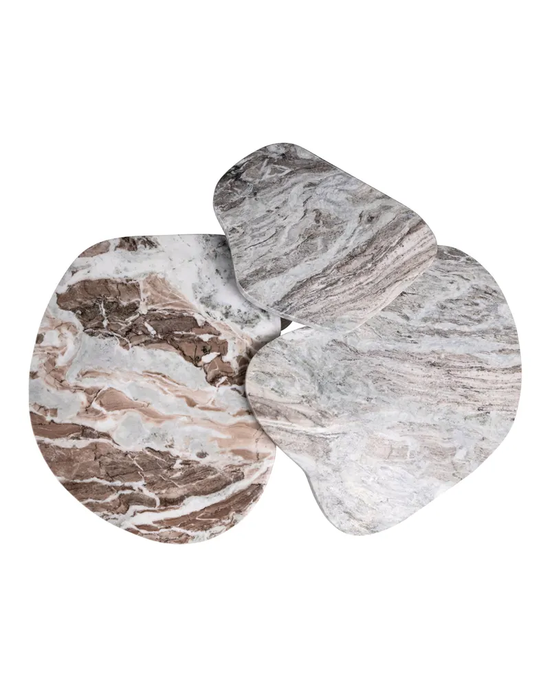 Camino Couchtisch Blush beige 3er-Set von Richmond Interiors, Produktansicht 2