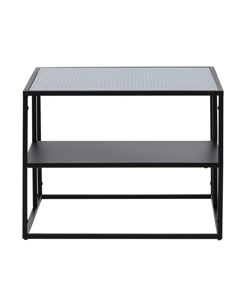 Campinas Couchtisch aus Glas und Stahl mit Ablage, Ansicht 8