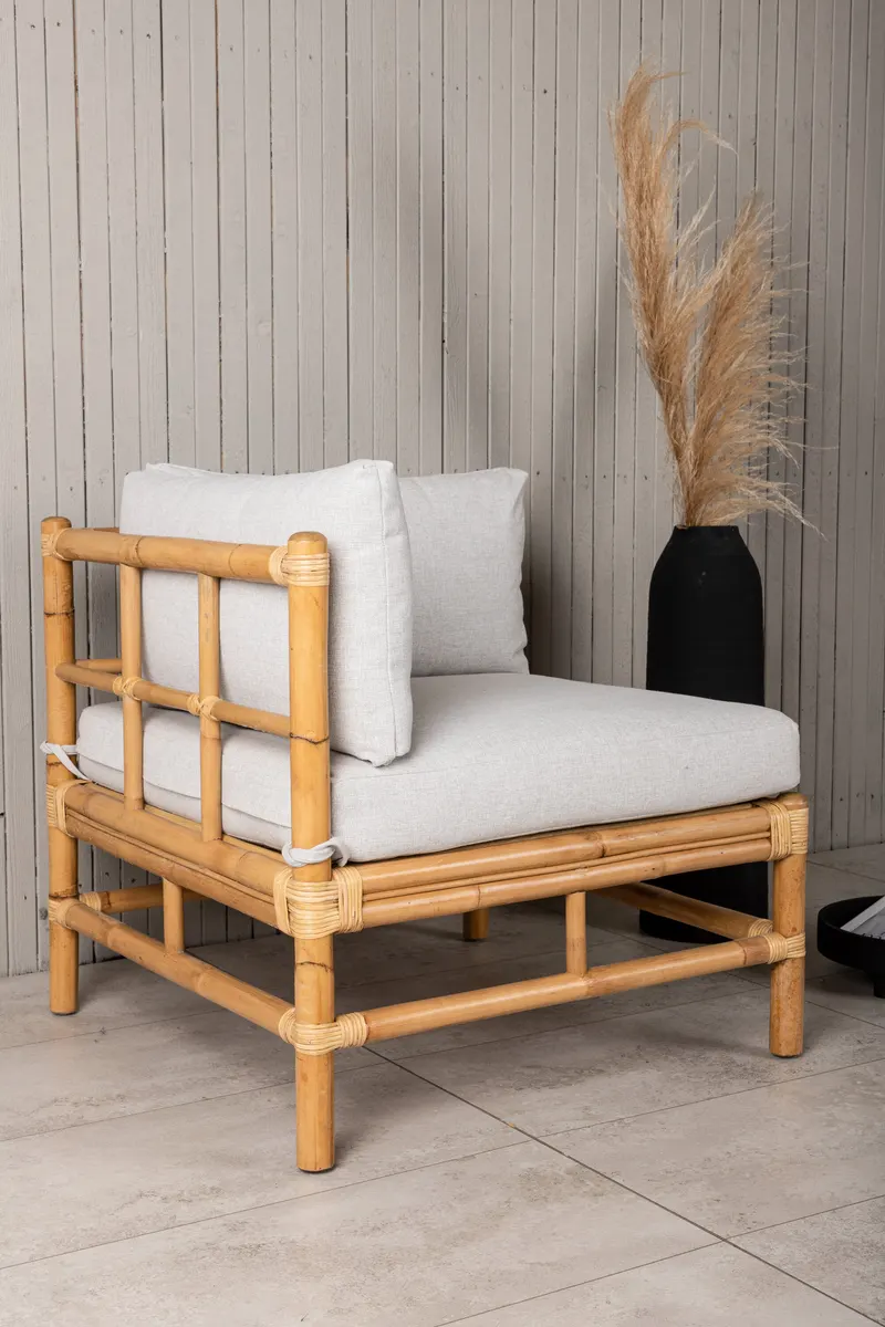 Cane Loungemodul aus Rattan in 76 × 70 × 75 cm, im Wohnraum, Ansicht 1