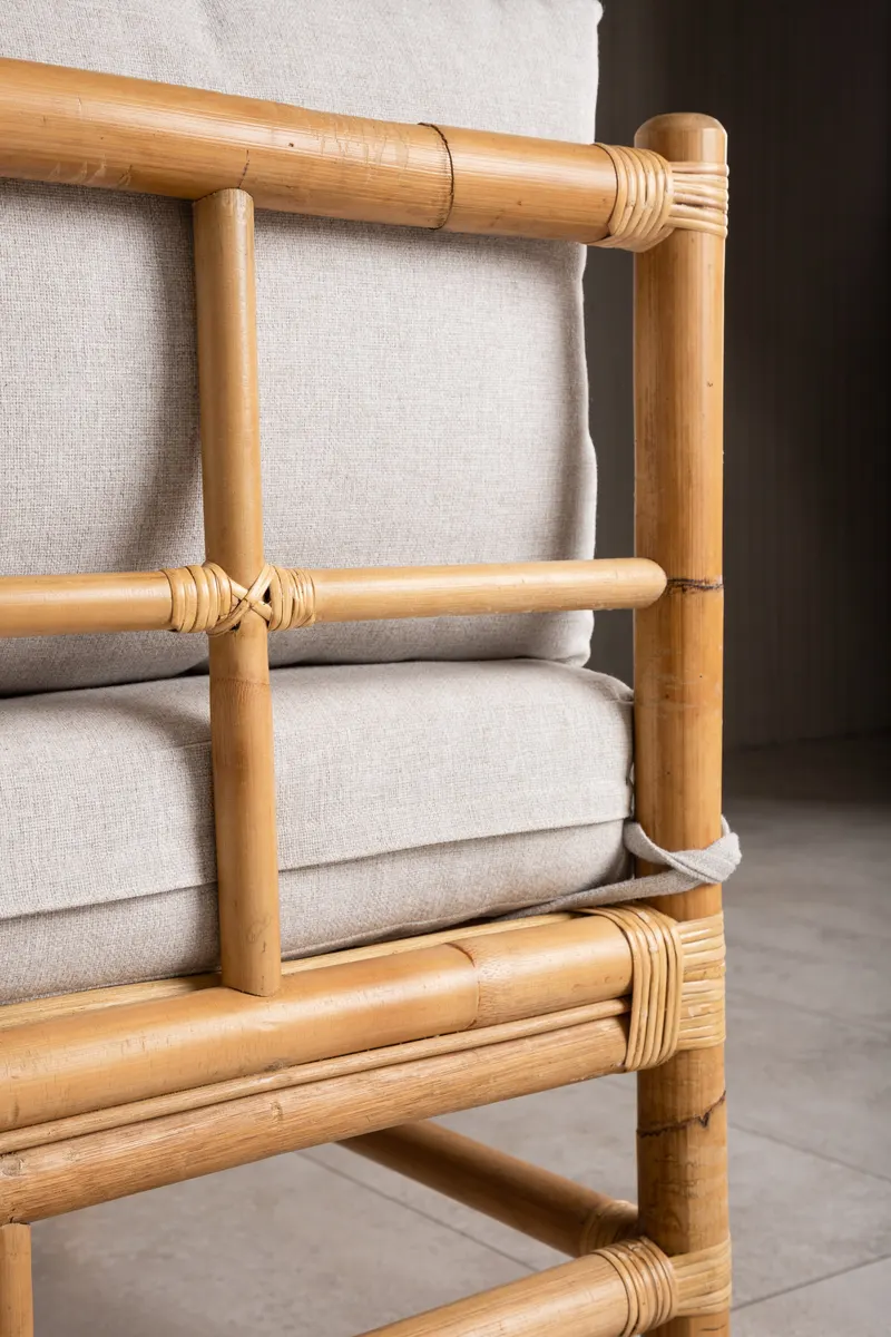 Cane Loungemodul aus Rattan in 76 × 70 × 75 cm, im Wohnraum, Ansicht 3