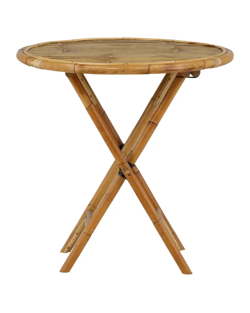 Cane runder Bistrotisch aus Bambus und Rattan, Ansicht 3