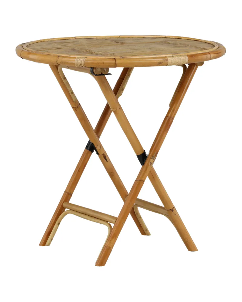 Cane runder Bistrotisch aus Bambus und Rattan, Ansicht 6