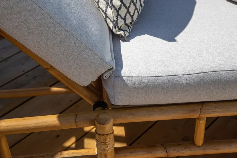Cane Sonnenliege aus Rattan mit Auflage, im Wohnraum, Ansicht 5