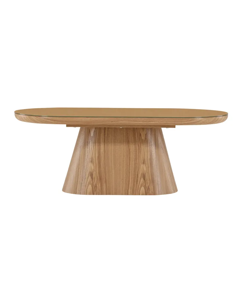Castor ovaler Couchtisch 120 × 60 cm mit Glasplatte, Ansicht 10