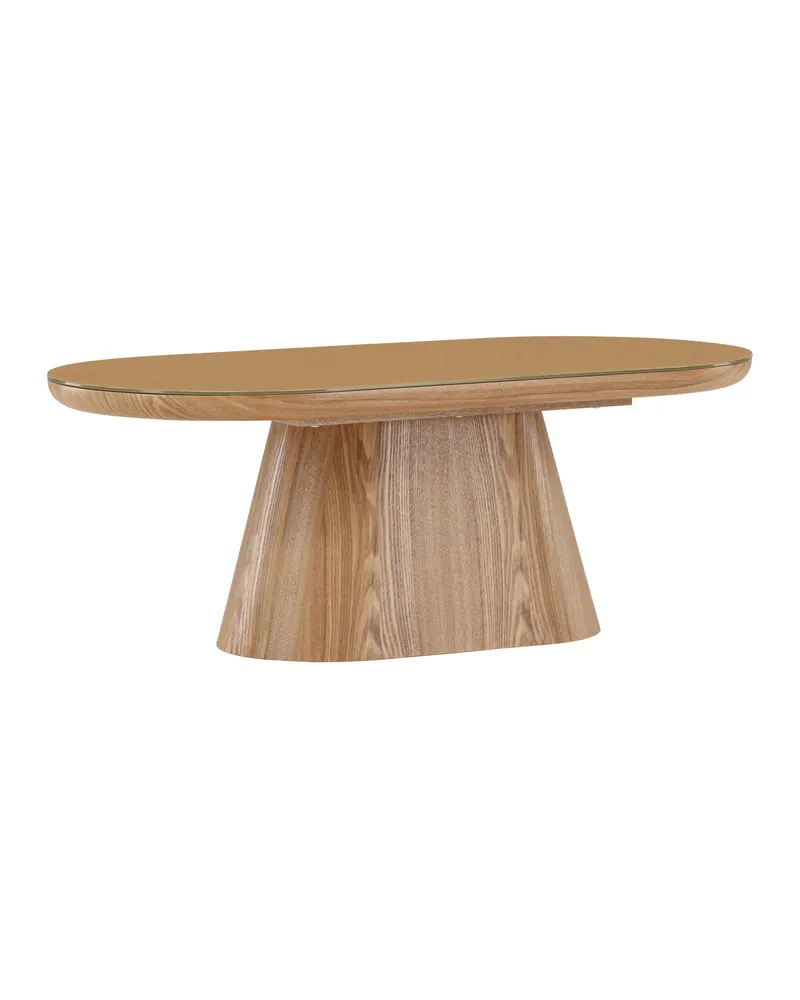 Castor ovaler Couchtisch 120 × 60 cm mit Glasplatte, Ansicht 12