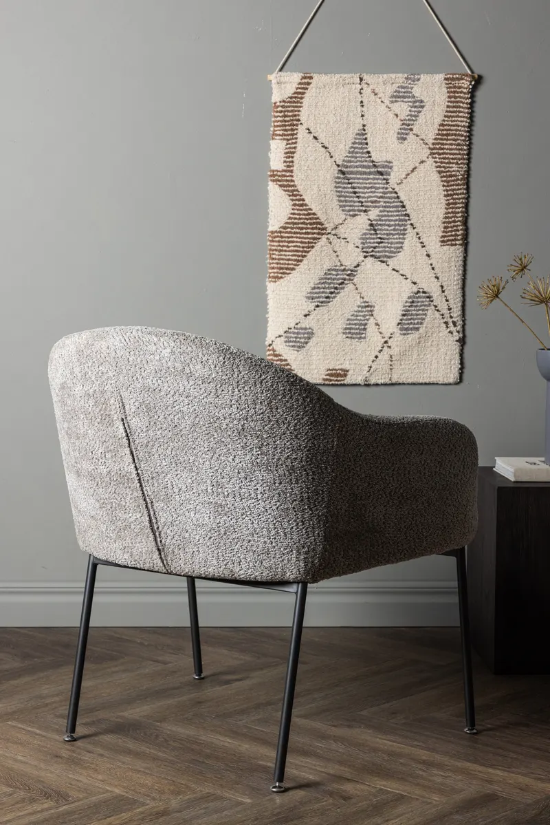 Catania Bouclé-Sessel, im Wohnraum, Ansicht 4