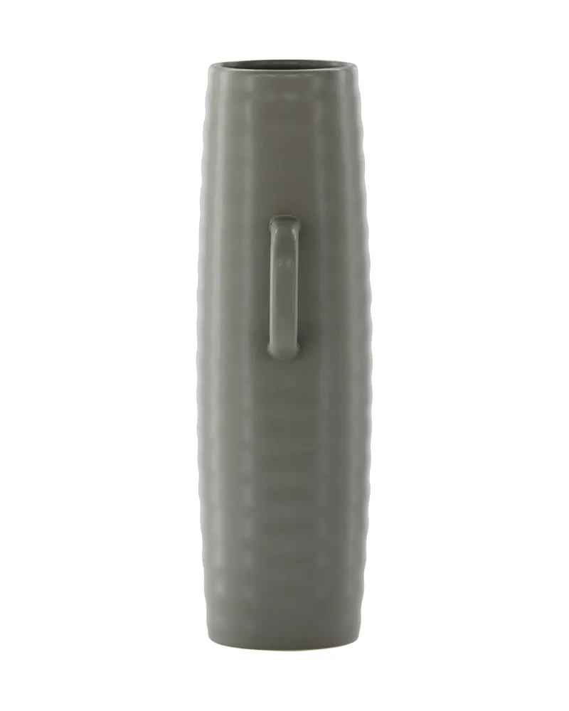 Cent Vase mit Henkel aus Steinzeug in Ø 13 cm, Dunkelgrau, Ansicht 7