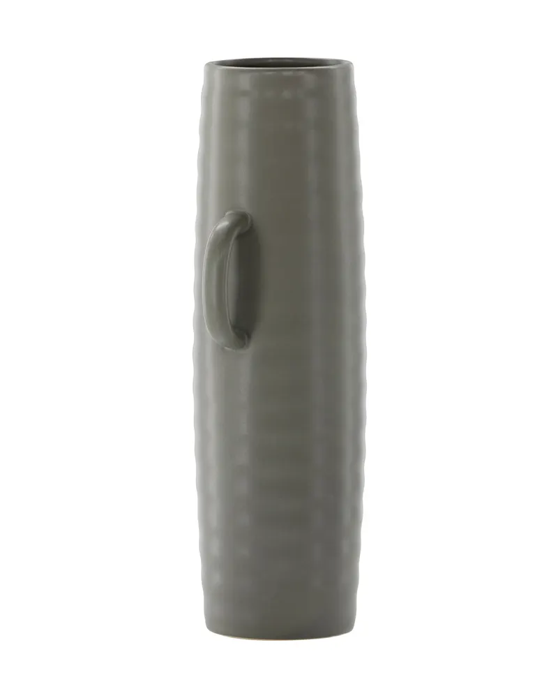 Cent Vase mit Henkel aus Steinzeug in Ø 13 cm, Dunkelgrau, Ansicht 8