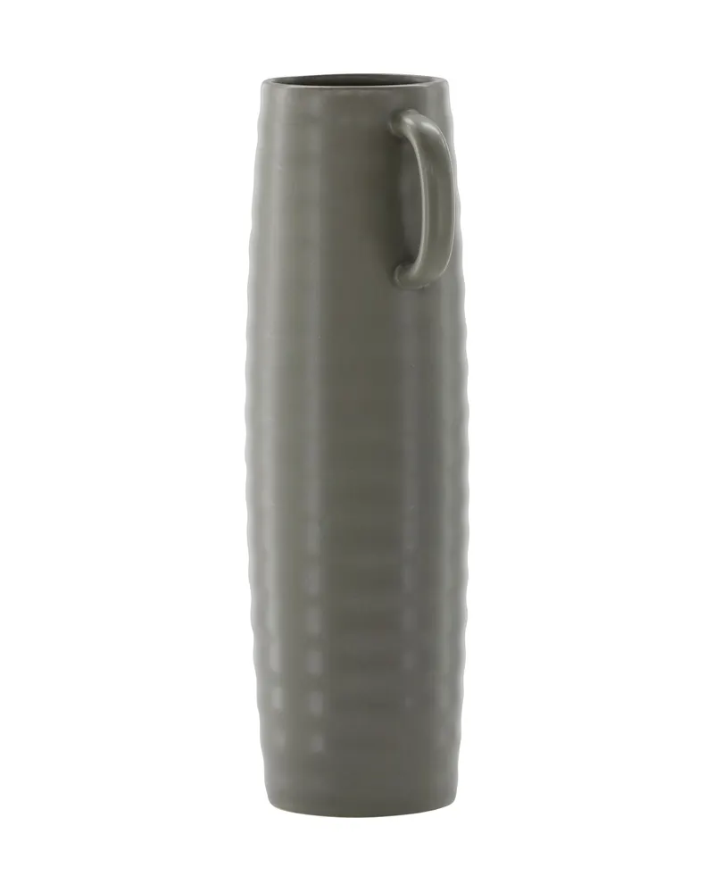 Cent Vase mit Henkel aus Steinzeug in Ø 13 cm, Dunkelgrau, Ansicht 12