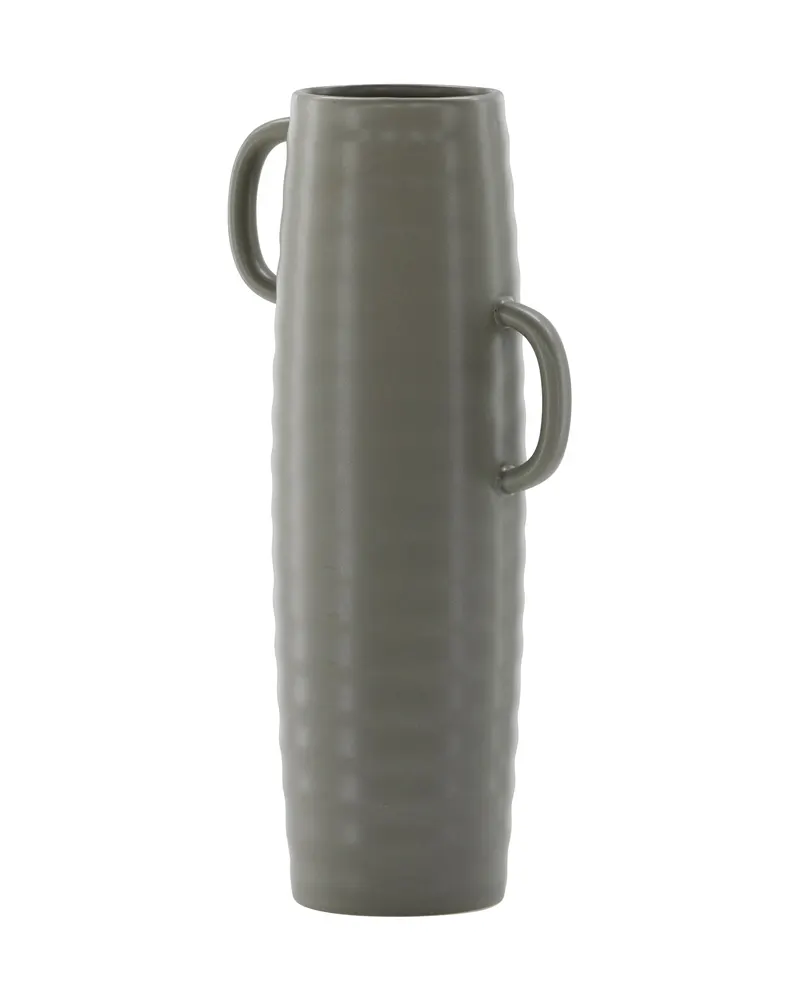 Cent Vase mit Henkel aus Steinzeug in Ø 13 cm, Dunkelgrau, Ansicht 5