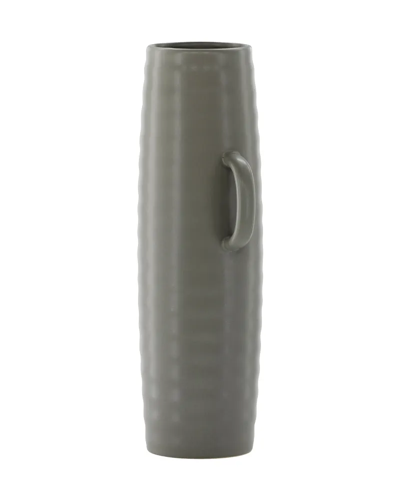 Cent Vase mit Henkel aus Steinzeug in Ø 13 cm, Dunkelgrau, Ansicht 6