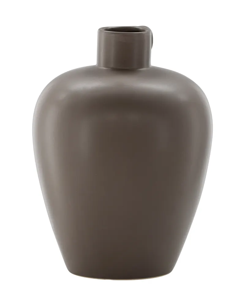 Cent Vase mit Henkel aus Steinzeug in Ø 24 cm, Braun, Ansicht 7