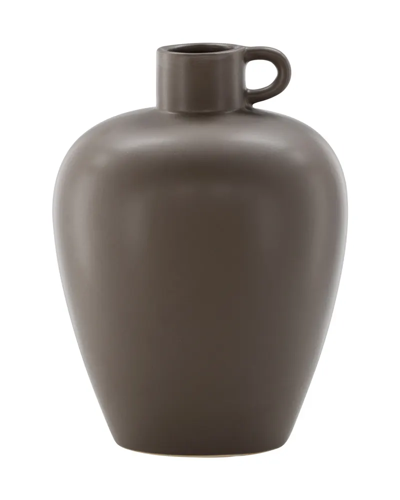 Cent Vase mit Henkel aus Steinzeug in Ø 24 cm, Braun, Ansicht 9