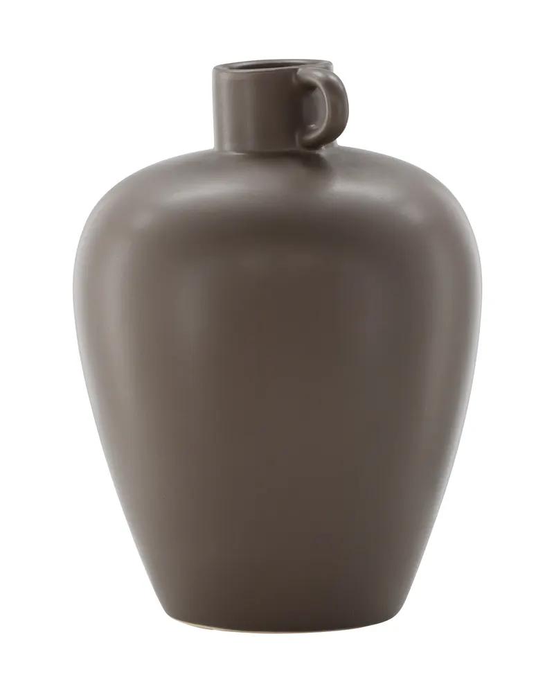 Cent Vase mit Henkel aus Steinzeug in Ø 24 cm, Braun, Ansicht 11