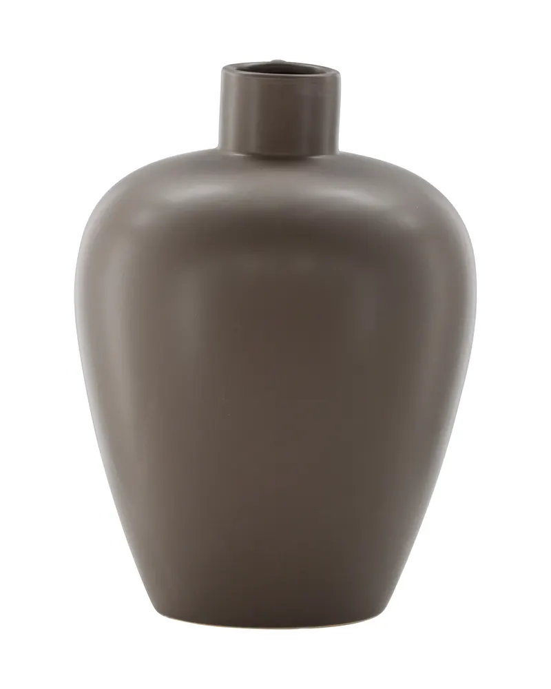 Cent Vase mit Henkel aus Steinzeug in Ø 24 cm, Braun, Ansicht 6