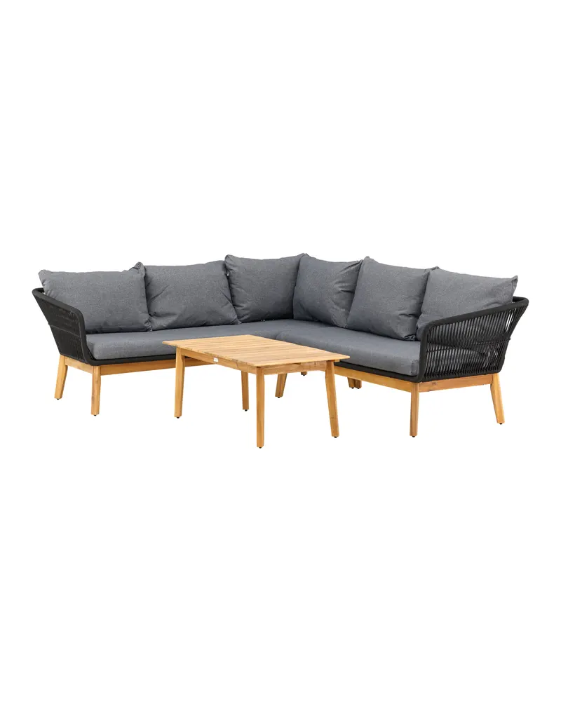 Chania Gartenlounge mit Ecksofa und Couchtisch aus Akazie, Ansicht 6