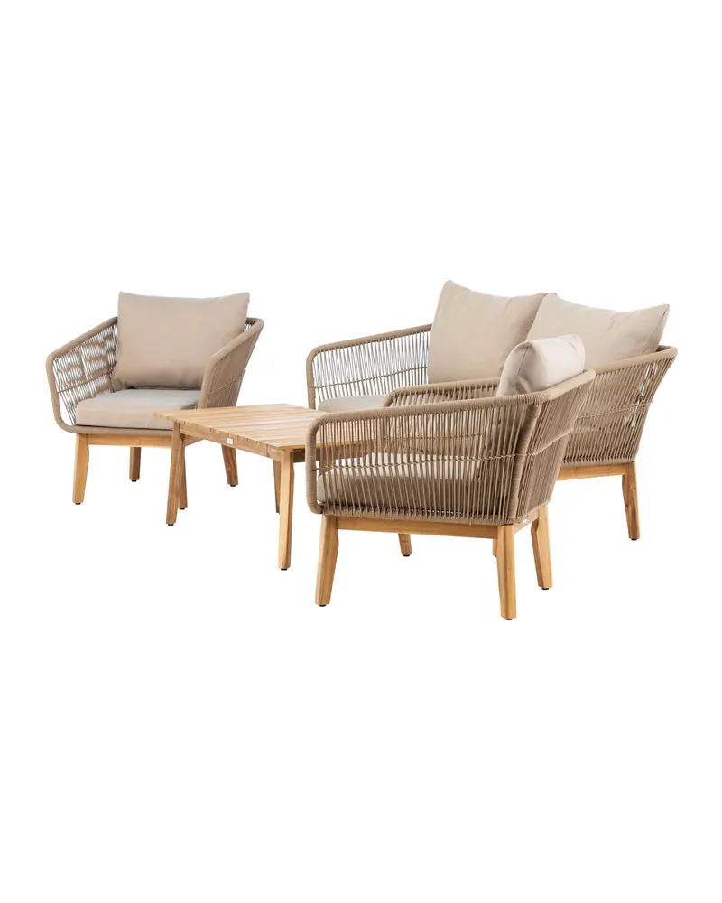 Chania Gartenlounge mit Zweisitzer, zwei Sesseln und Couchtisch, Ansicht 3