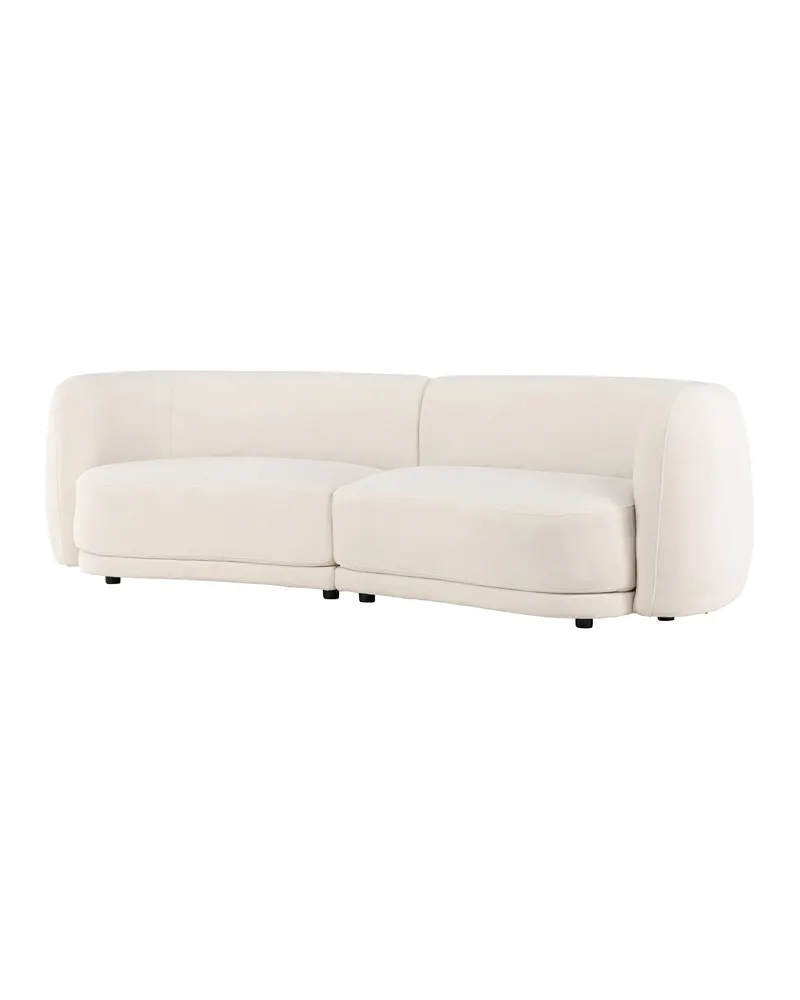 Cielo Sofa mit runden Kanten in Weiß, Gestell Schwarz, Polyester, Ansicht 7