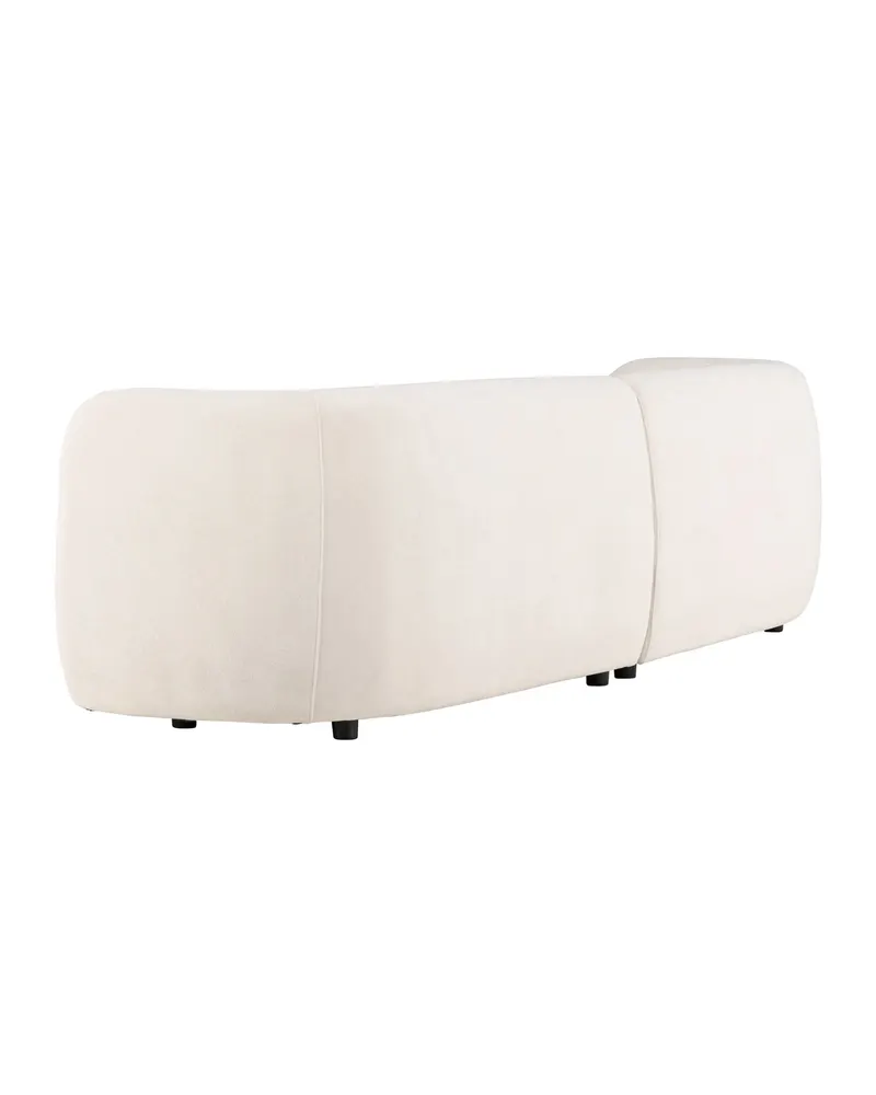 Cielo Sofa mit runden Kanten in Weiß, Gestell Schwarz, Polyester, Ansicht 8