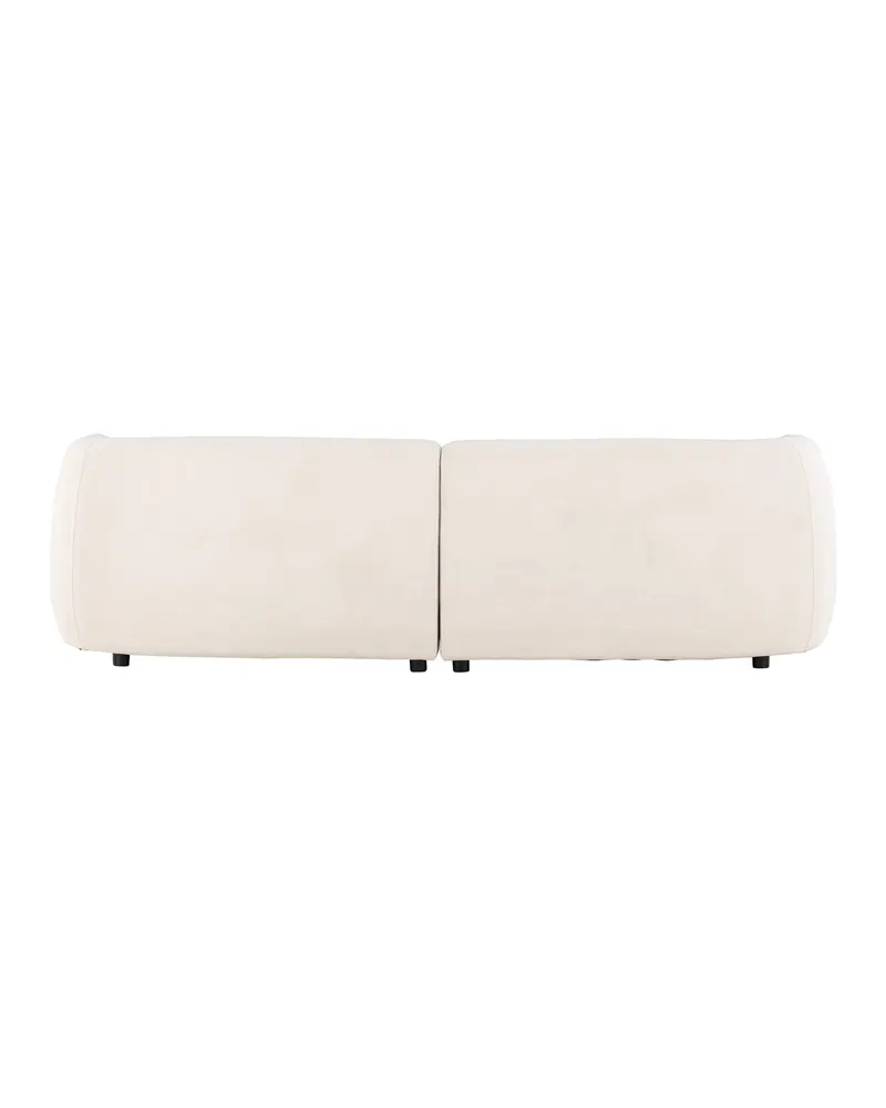 Cielo Sofa mit runden Kanten in Weiß, Gestell Schwarz, Polyester, Ansicht 9